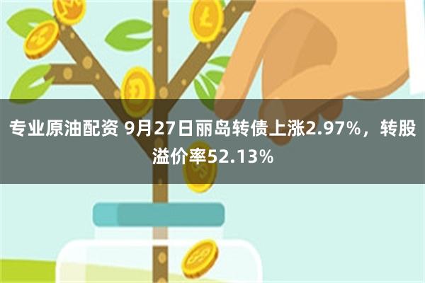 专业原油配资 9月27日丽岛转债上涨2.97%，转股溢价率52.13%